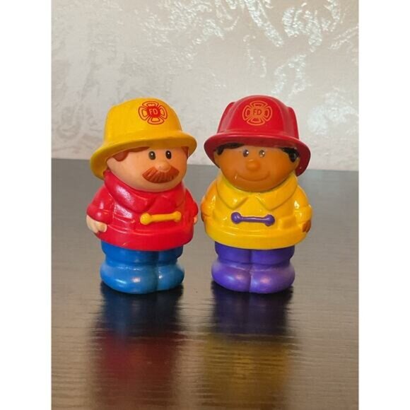 Shelcore Fireman Preschool Action Figure Vintage Bundle of 2 - Picture 1 of 5